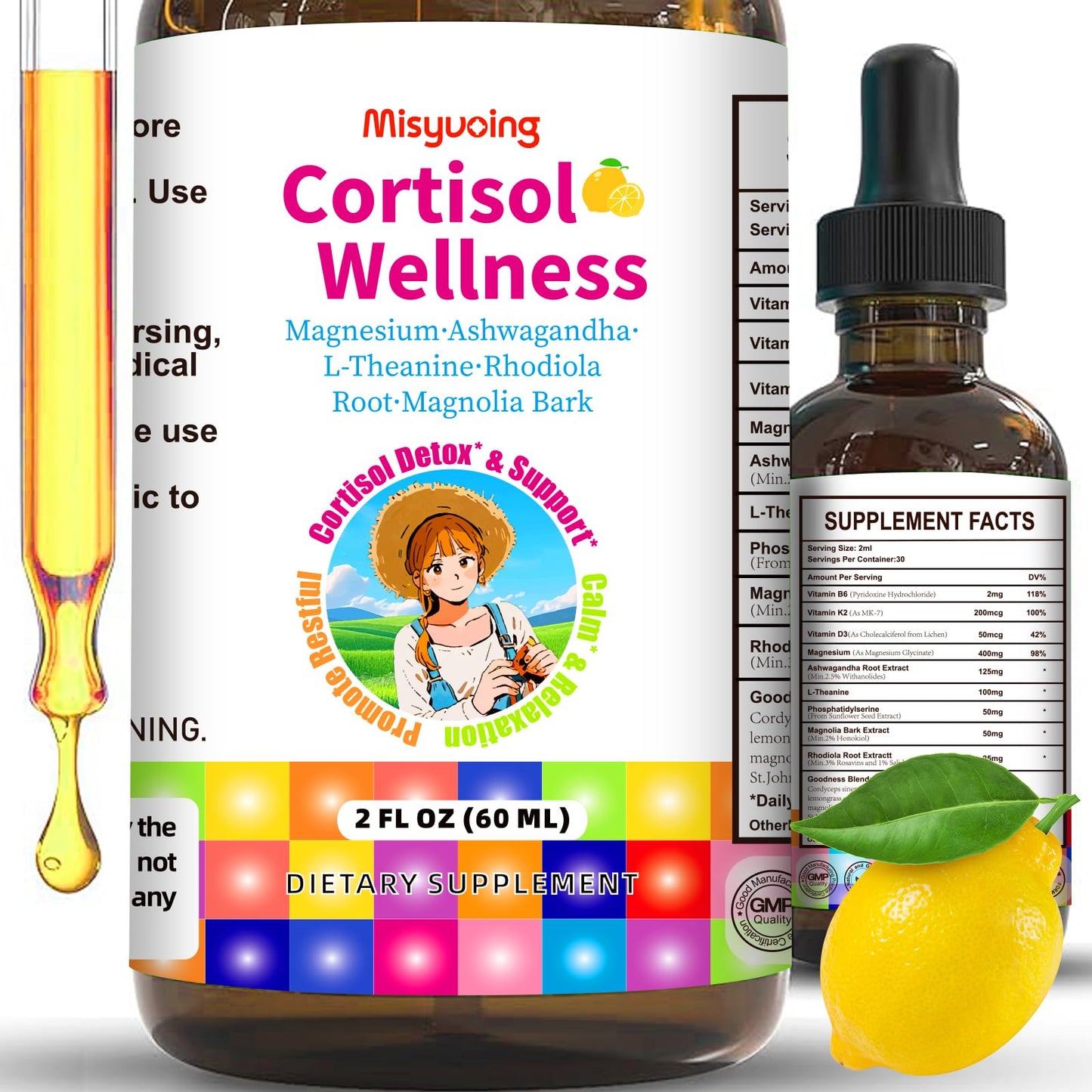Misyvoing Cortisol Drops – 18-in-1 Detox for Women | Mood, Sleep & Focus