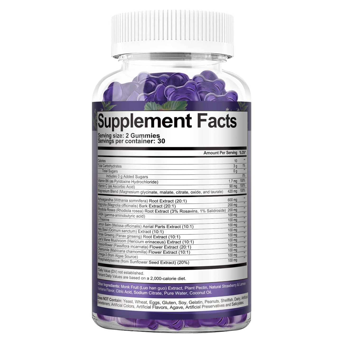Cortisol Gummies 20-in-1 for Stress Support | Ashwagandha, Rhodiola, Magnesium
