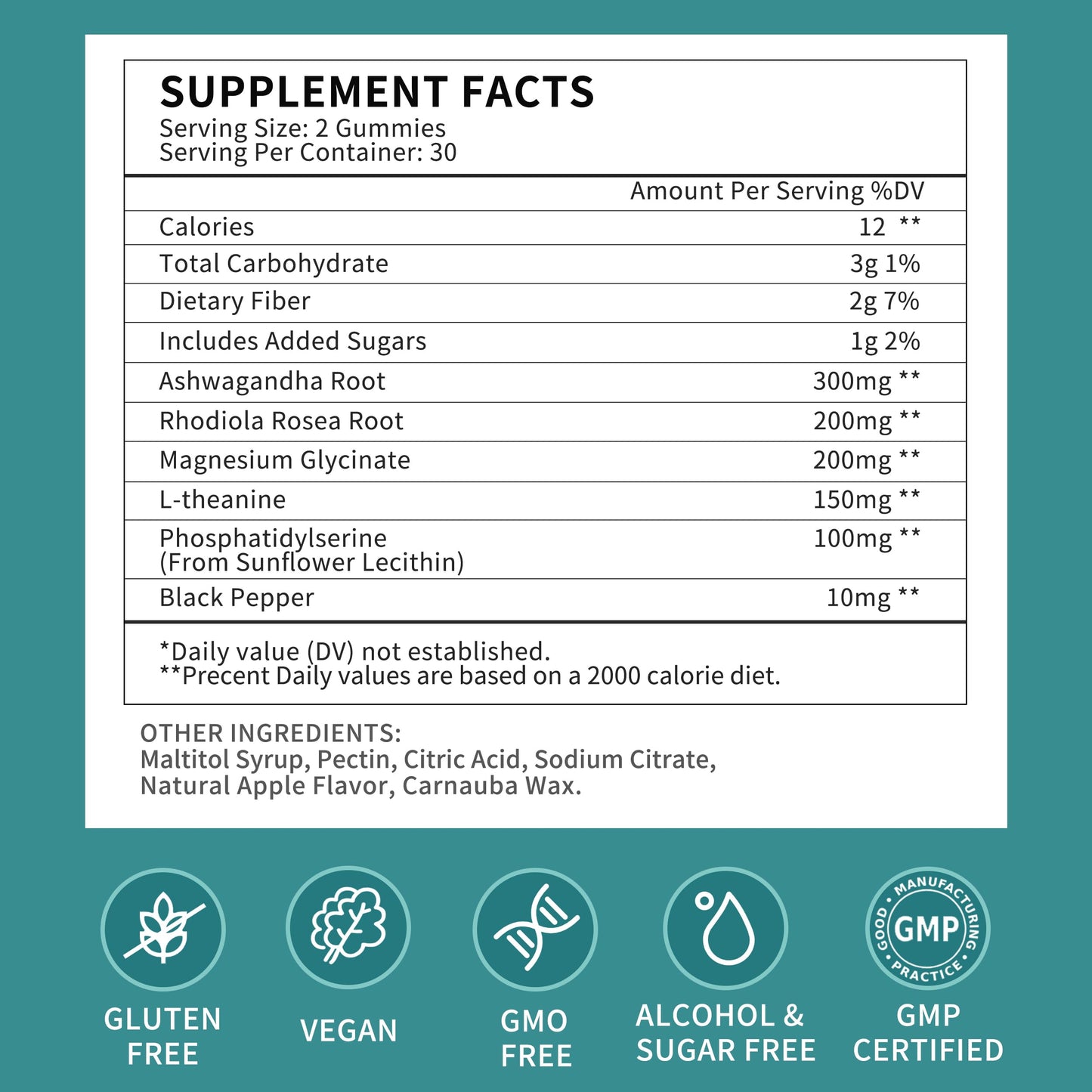 Cortisol Gummies for Women – Hormone Balance & Stress Support | 60 Vegan Gummies