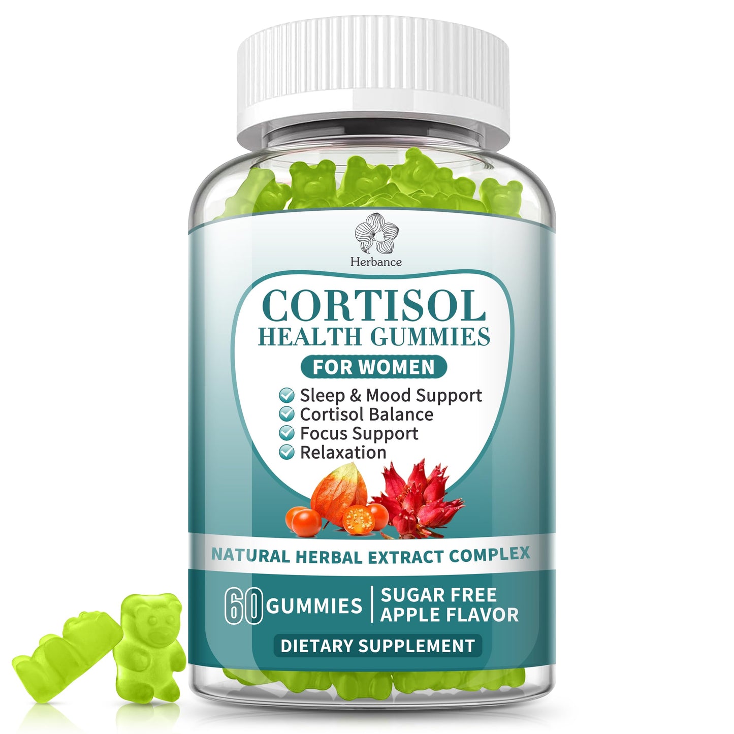 Cortisol Gummies for Women – Hormone Balance & Stress Support | 60 Vegan Gummies