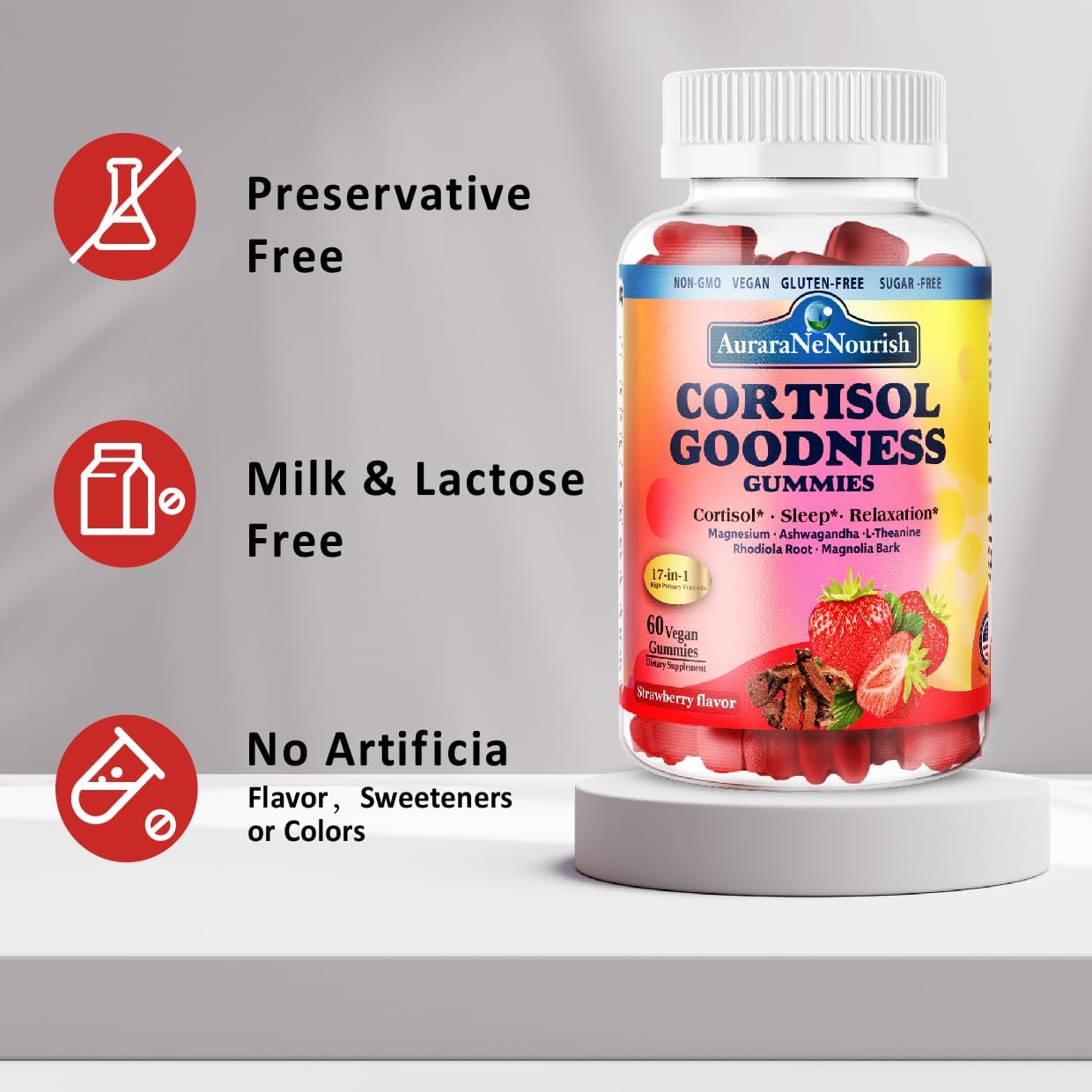 Cortisol Gummies for Hormone Balance – 17-in-1 Stress Support