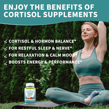 2 Pack Cortisol Gummies for Women – Ashwagandha, Rhodiola, Magnesium | 120 Gummies