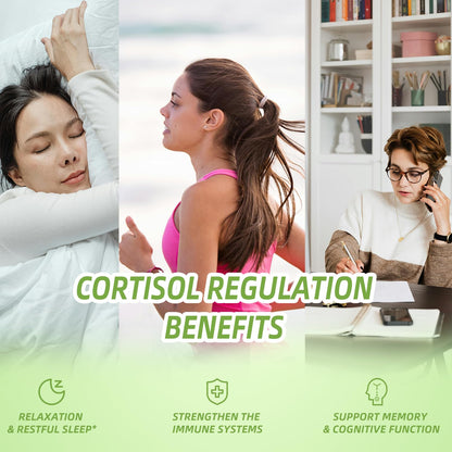Cortisol Support Liquid Drops – 17-in-1 Detox with Magnesium Glycinate 400mg, Ashwagandha & L-Theanine – For Women