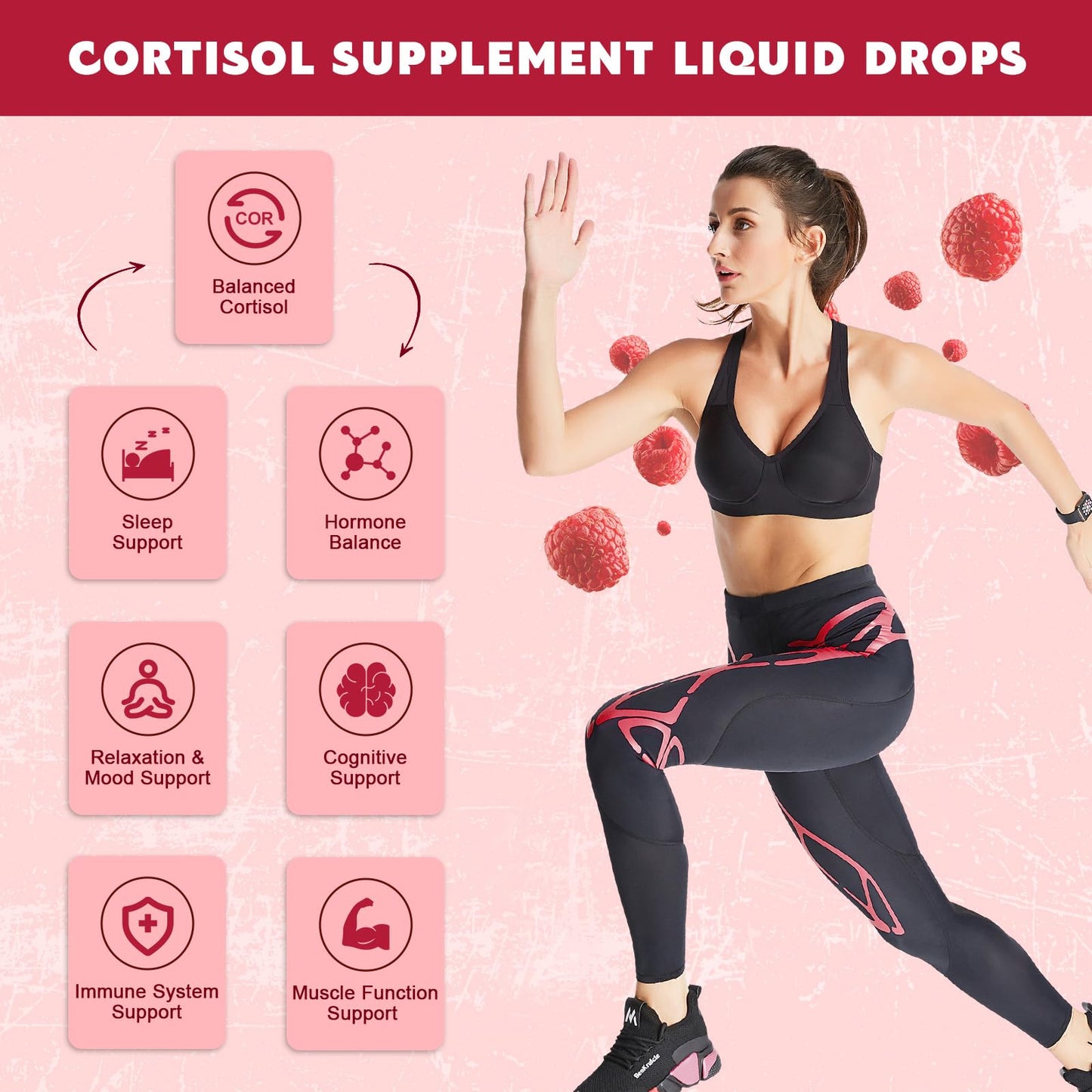 (2 Pack) Cortisol Liquid Drops for Women - Hormone Balance, Adaptogens, Magnesium Complex | Sugar-Free 1 Fl Oz