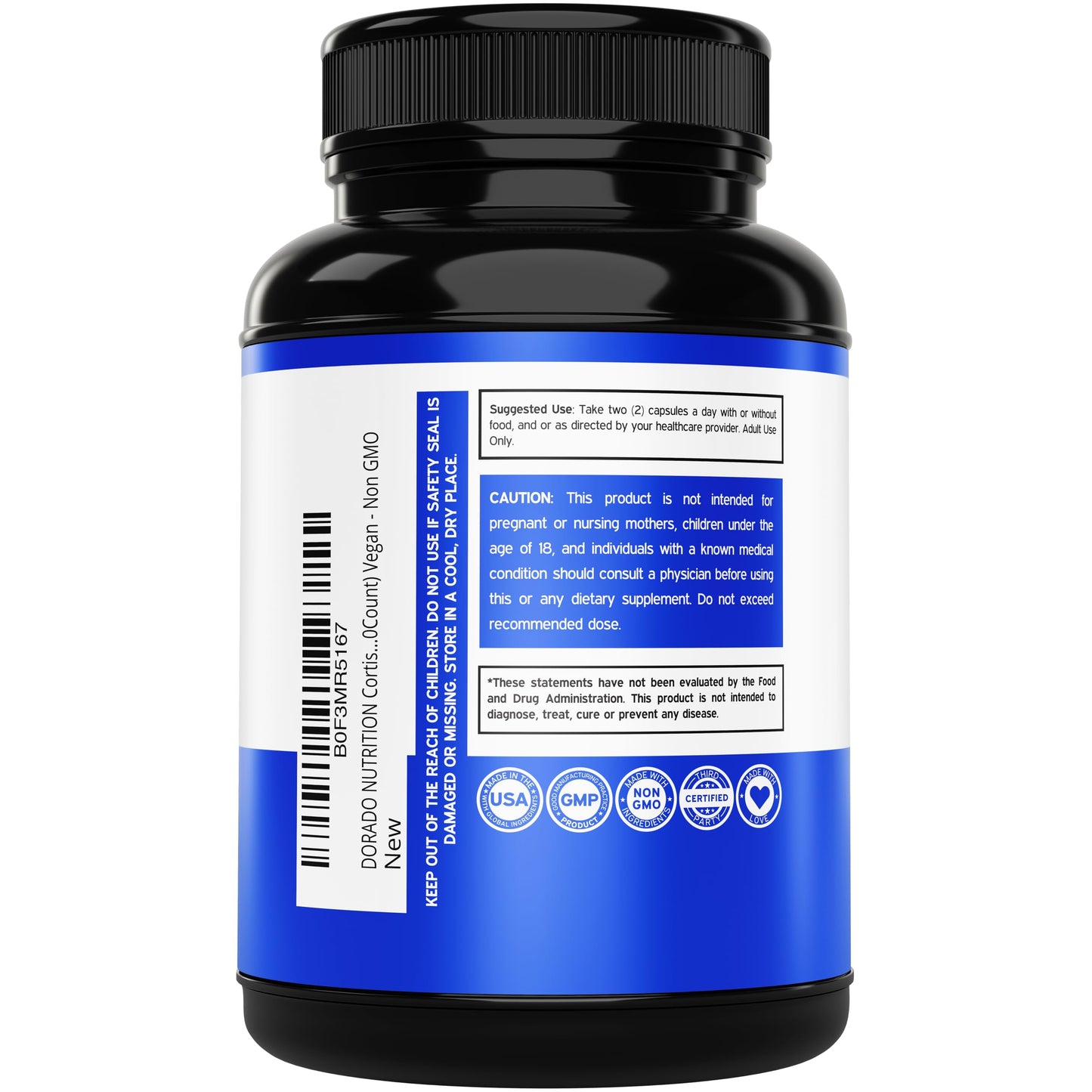 Cortisol Supplements for Women & Men – 14-in-1 Blend, 60 Count, USA Made