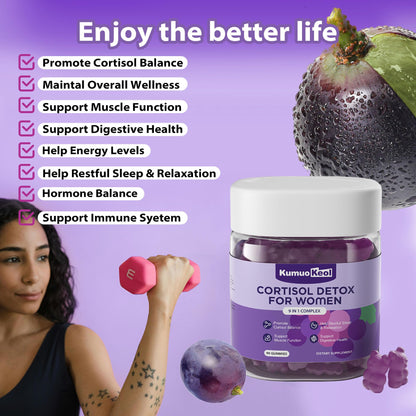 Cortisol Supplements for Women - Stress Relief Gummies, 90 Count