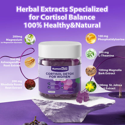 Cortisol Supplements for Women - Stress Relief Gummies, 90 Count