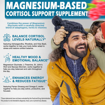 Cortisol Supplement for Women - 19-in-1 Liquid Drops with Ashwagandha, Magnesium, L-Theanine, Phosphatidylserine - High Absorption & Hormone Balance (Non-GMO)