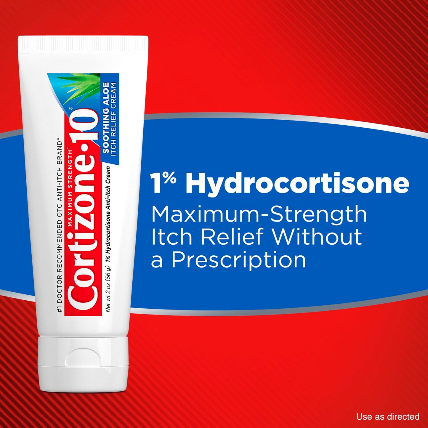 Cortizone-10 Maximum Strength Soothing Aloe Itch Relief Cream, 2 oz — 1% Hydrocortisone