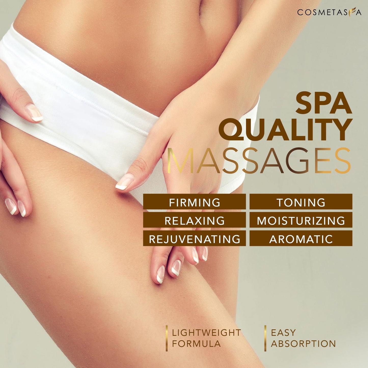 Cosmetasa Cellulite Massage Oil with Collagen & Stem Cells – 16.9 oz