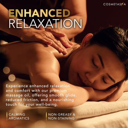 Cosmetasa Lavender Massage Oil with Roller – All Natural, Cruelty-Free Spa-Quality Skin Therapy Oil (8.8 oz)