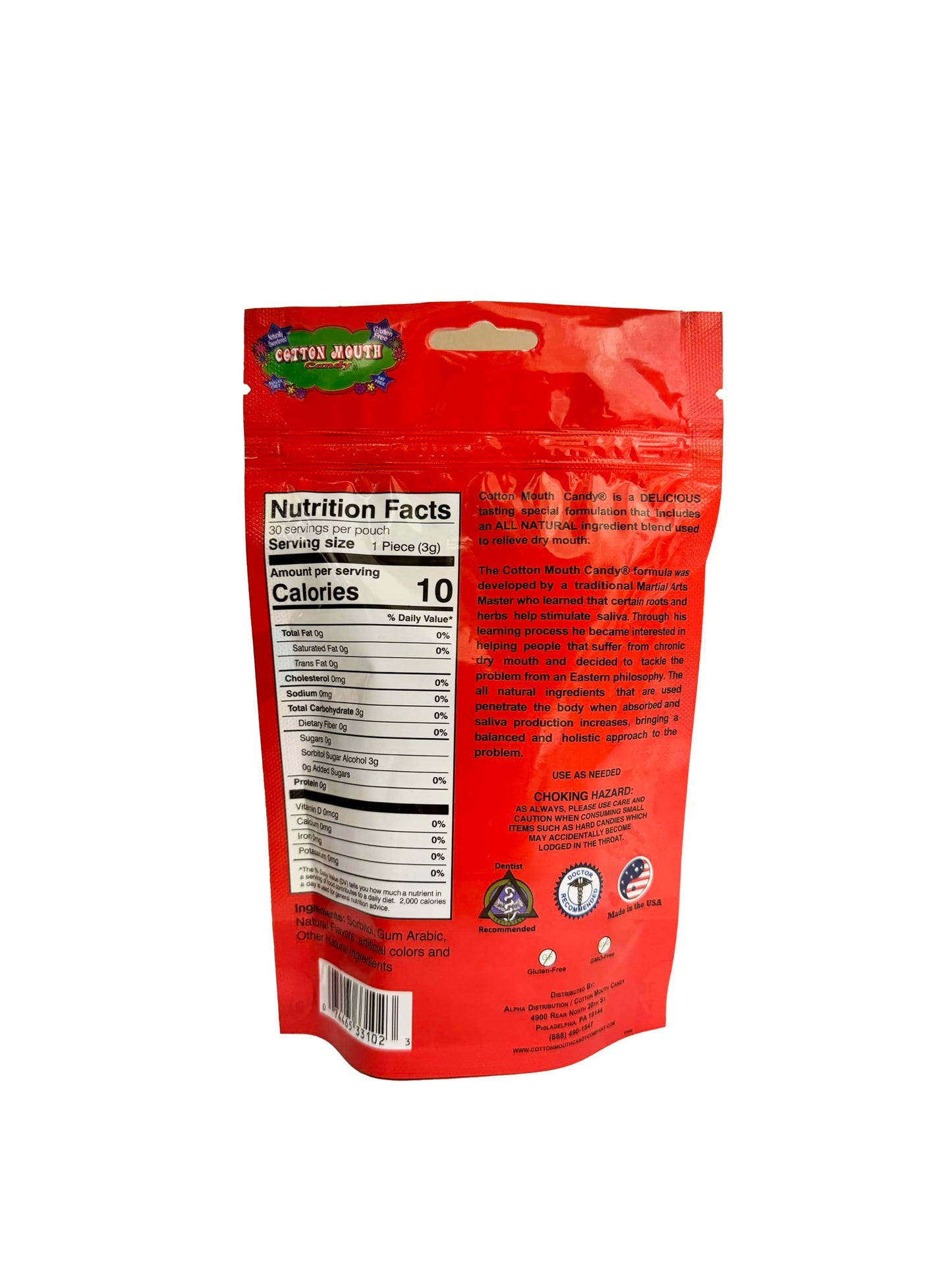 Cotton Mouth Candy Dry Mouth Relief Fruit Mix 3.3 oz Bags (3-Pack)