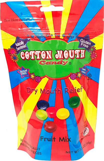 Cotton Mouth Candy Dry Mouth Relief Fruit Mix – 3.3 oz Bag | Sugar Free, Gluten Free