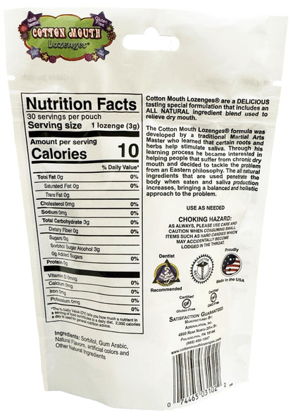 Cotton Mouth Lozenges – Dry Mouth Relief, Sugar Free, Gluten Free