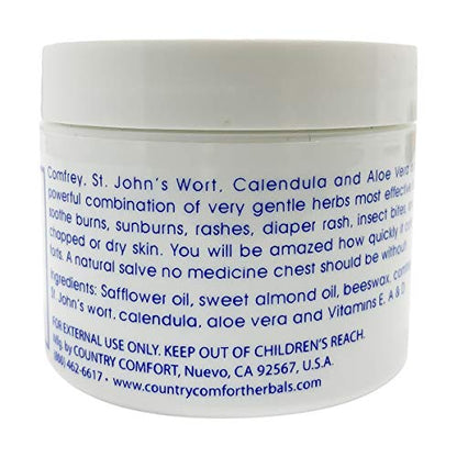 Country Comfort Herbal Savvy Comfrey Aloe Vera – 2 oz Salve