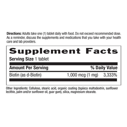 Country Life Biotin 1mg – Healthy Hair, Skin & Nails (Pack of 2) | Gluten Free, Vegan, Halal, Non-GMO