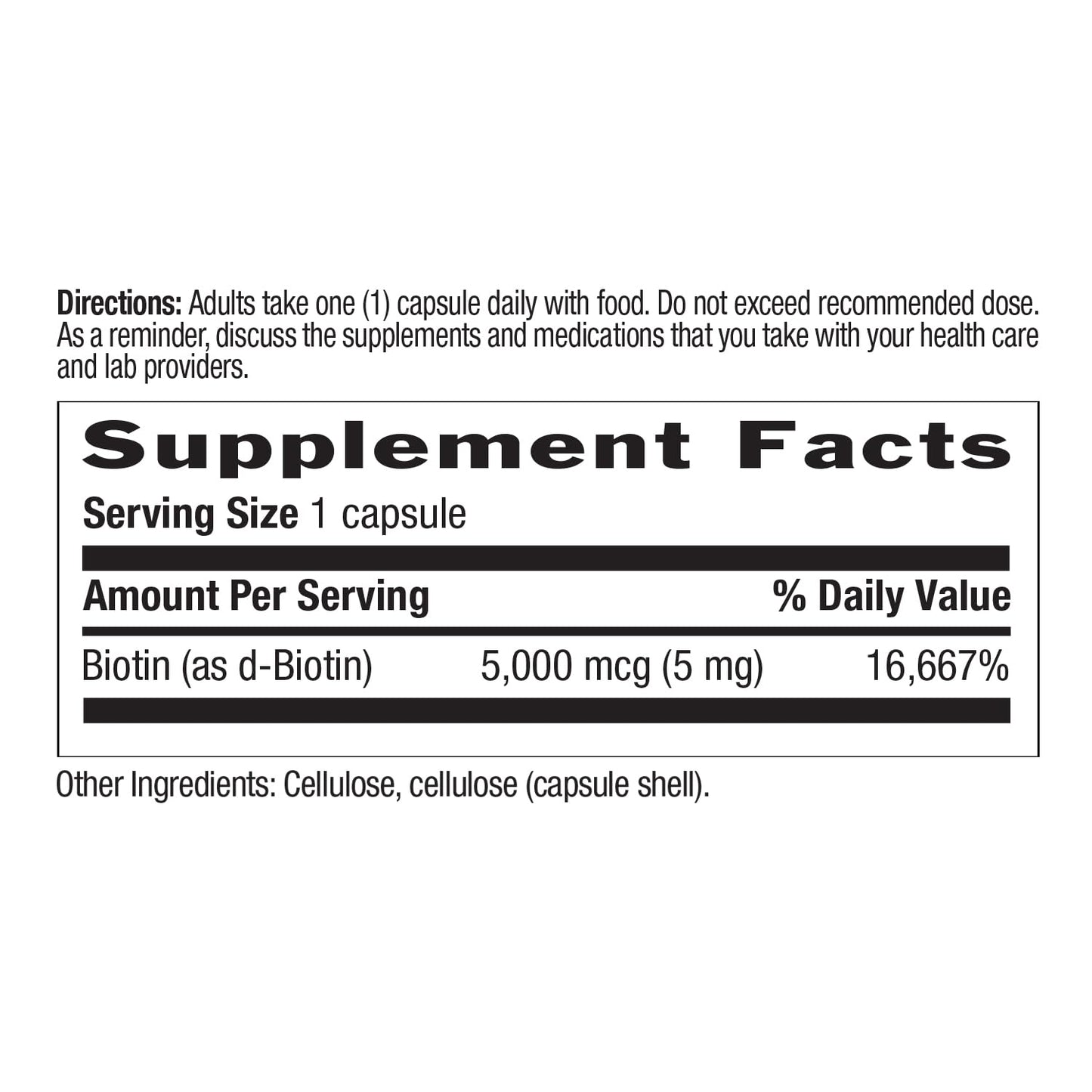Country Life Biotin High Potency 5 mg – 120 Veg Capsules | Gluten Free, Vegan, Non-GMO