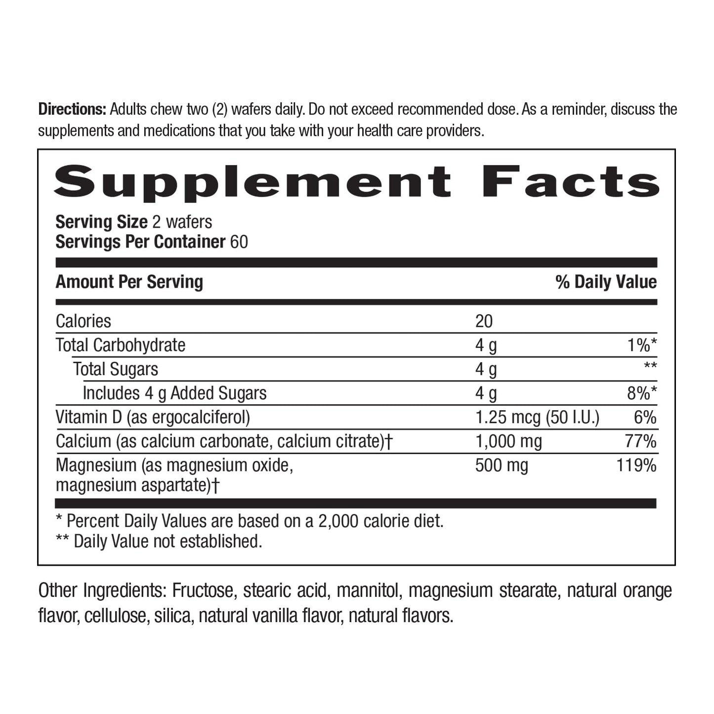 Country Life Cal-Snack – Chewable Calcium Magnesium + Vitamin D (Dairy-Free, Vegan, Gluten-Free) – Vanilla Orange – Pack of 2