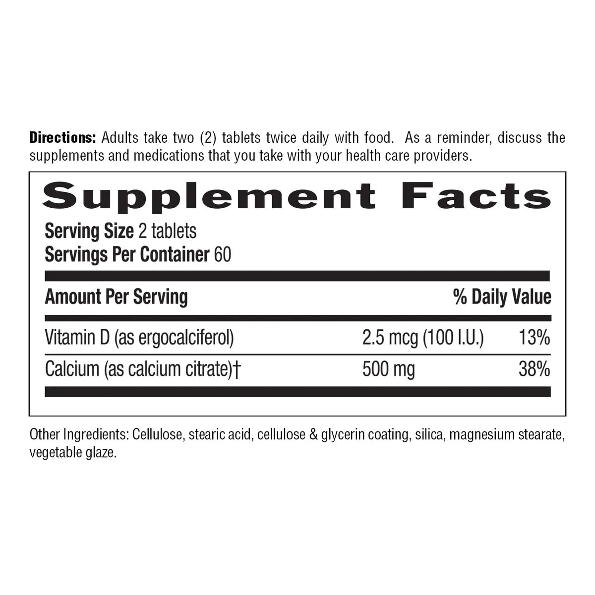 Country Life Calcium Citrate with Vitamin D 500mg – Highly Absorbable, Gluten Free, Vegan, Halal, Non-GMO – 2 x 120 Tablets BritishVita | Premium UK Vitamins & Wellness Supplements
