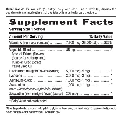Country Life Carotenoid Complex with Lutein, Lycopene and Astaxanthin, 60 Softgels | Antioxidant Support