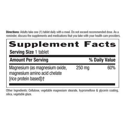 Country Life Chelated Magnesium 250mg – Supports Bone & Immune Health | Daily Supplement 240 ct