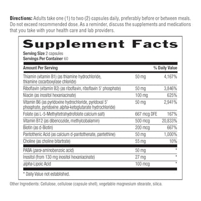 Country Life Coenzyme B-Complex, 120 Capsules – Energy, Metabolism & Cognitive Support | Vegan, Gluten-Free