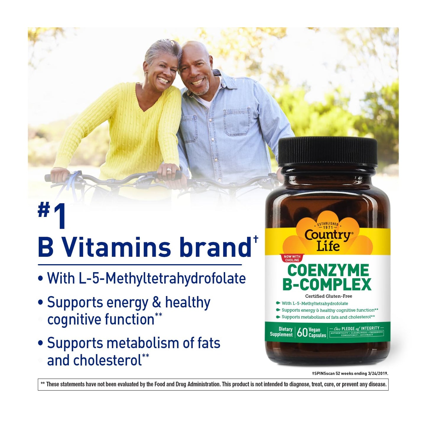 Country Life Coenzyme B-Complex, 60 Capsules – Energy, Metabolism & Mood Support (Vegan)