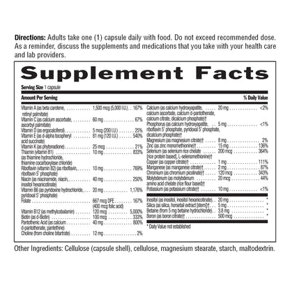 Country Life Daily Total One Iron-Free Multivitamin | 60 Vegan Capsules