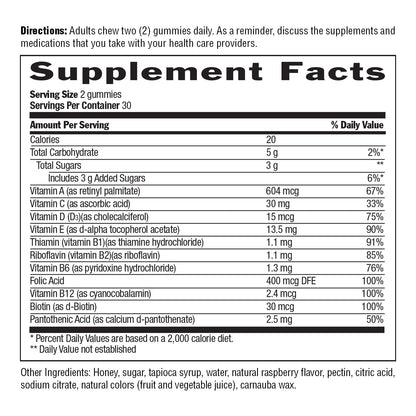Country Life Honey Gummies Multivitamin – Bone & Heart Support | Non-GMO, Gluten Free, Vegetarian | 60 Gummies (Pack of 2)