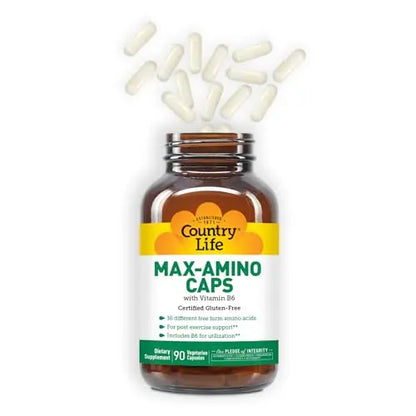 Country Life Maxi-Amino: 16 Free-Form Amino Acids, 90 Veg Capsules per Bottle, Pack of 2 | Gluten Free & Vegetarian BritishVita | Premium UK Vitamins & Wellness Supplements