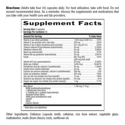 Country Life Maxi-Hair Plus Biotin — Supports Healthy Hair, Skin & Nails (120 ct)