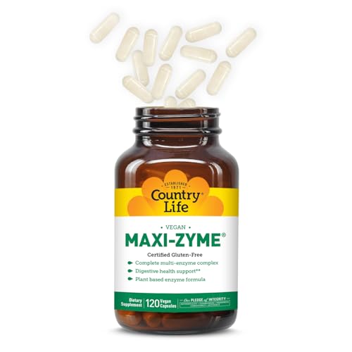Country Life Maxi-Zyme Digestive Enzyme Complex - 120 Vegetarian Capsules