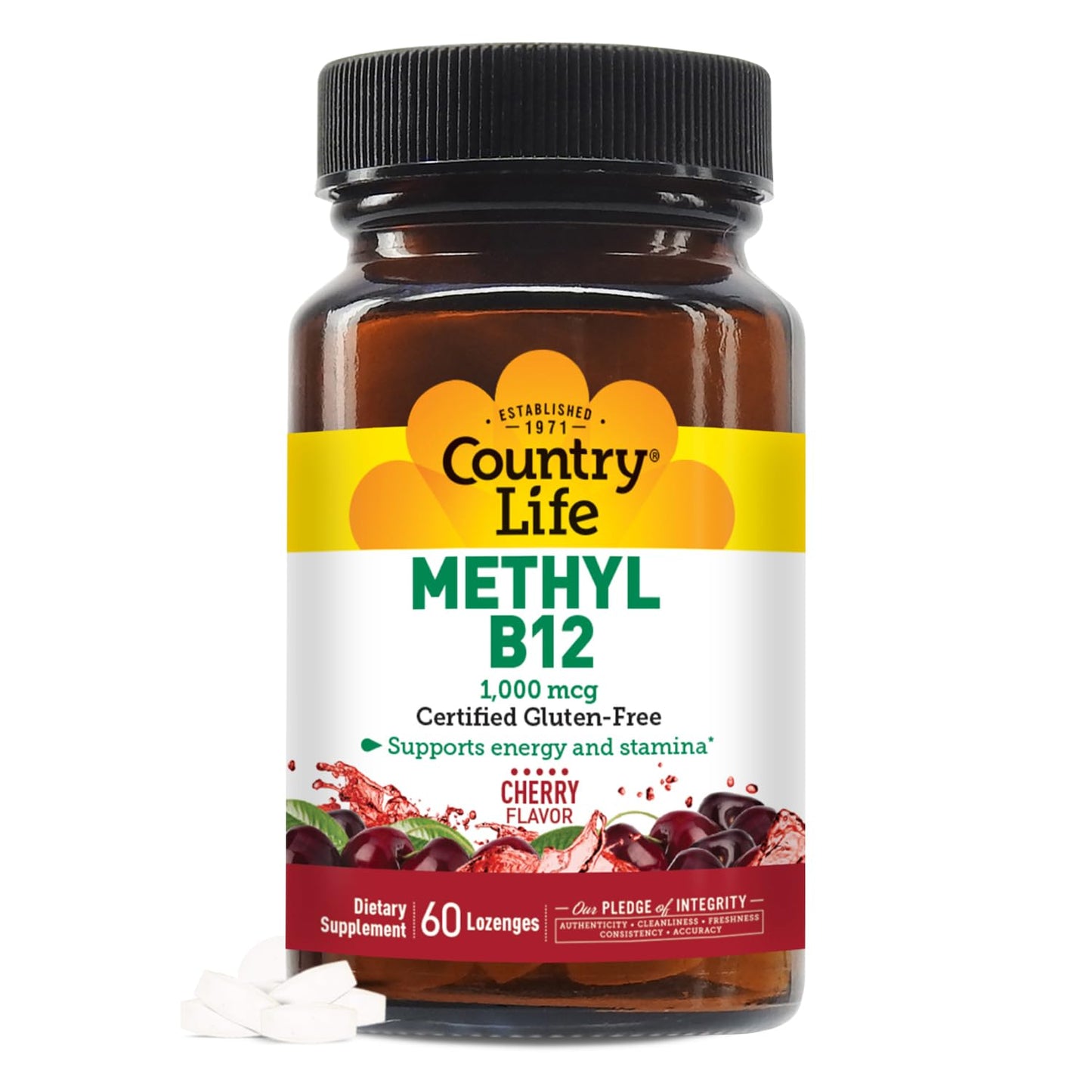 Country Life Methyl B-12 Capsules 1000 mcg - 60 Count