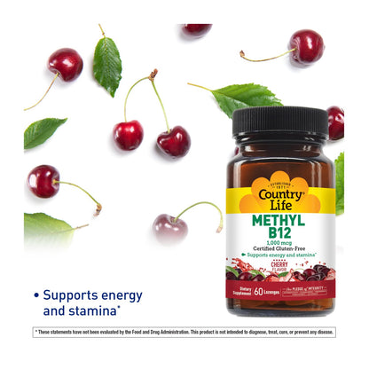 Country Life Methyl B-12 Capsules 1000 mcg - 60 Count