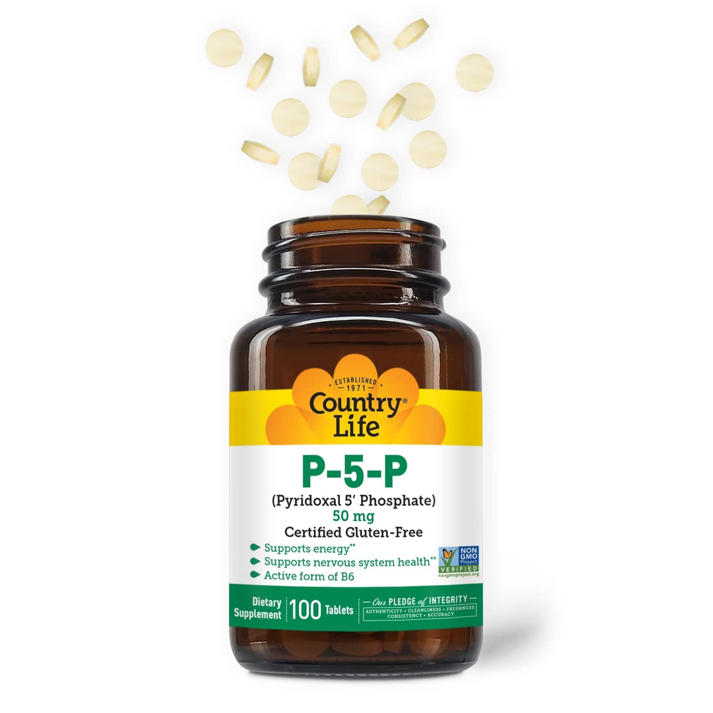 Country Life P-5-P Vitamin B6 – Bioavailable B6 (P-5-P) for Energy