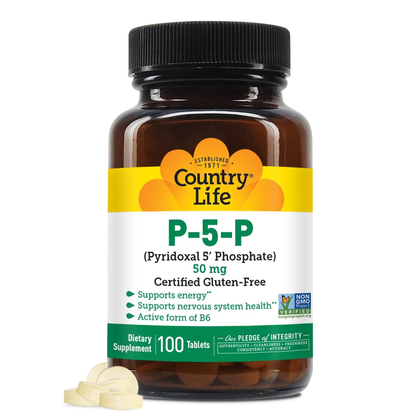 Country Life P-5-P Vitamin B6 – Bioavailable B6 (P-5-P) for Energy