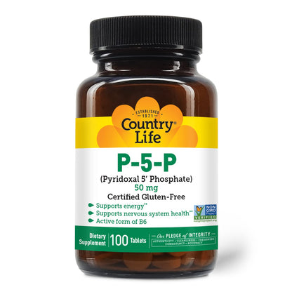 Country Life P-5-P Vitamin B6 – Bioavailable B6 (P-5-P) for Energy