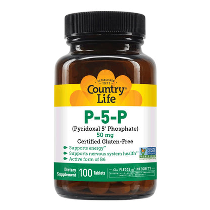 Country Life P-5-P Vitamin B6 – Bioavailable B6 (P-5-P) for Energy