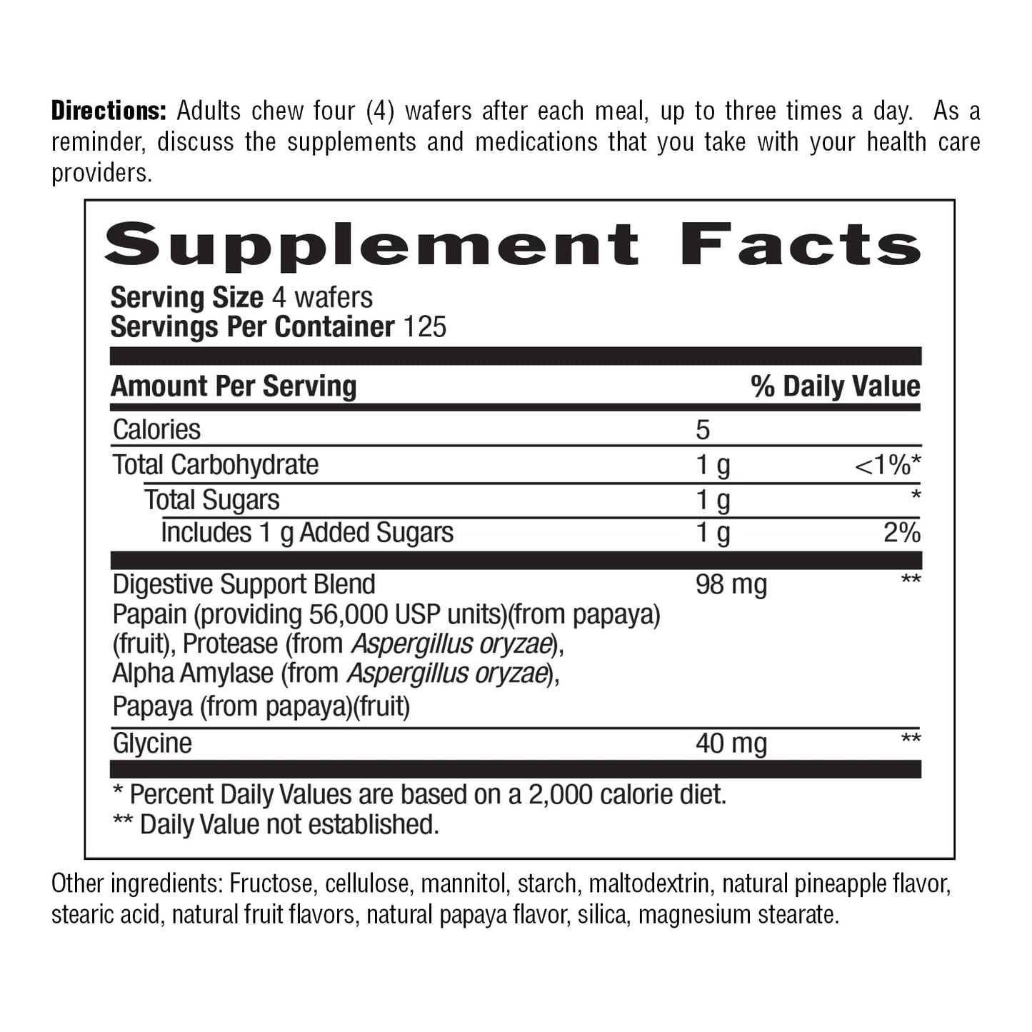 Country Life Papaya Enzymes for Digestion - Chewable Wafers (200 & 500)
