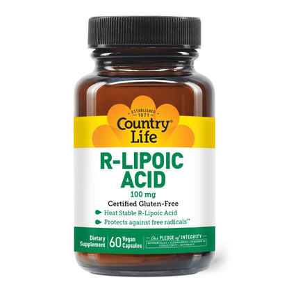Country Life R-Alpha Lipoic Acid Complex 300mg – Alpha-Lipoic Acid 270mg & R-Lipoic Acid 30mg – Antioxidant Support