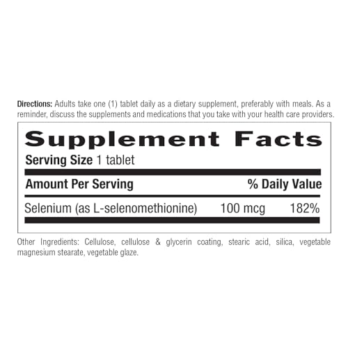 Country Life Selenium 100 mcg - Yeast Free, Gluten Free, Vegan, Halal (Pack of 2)