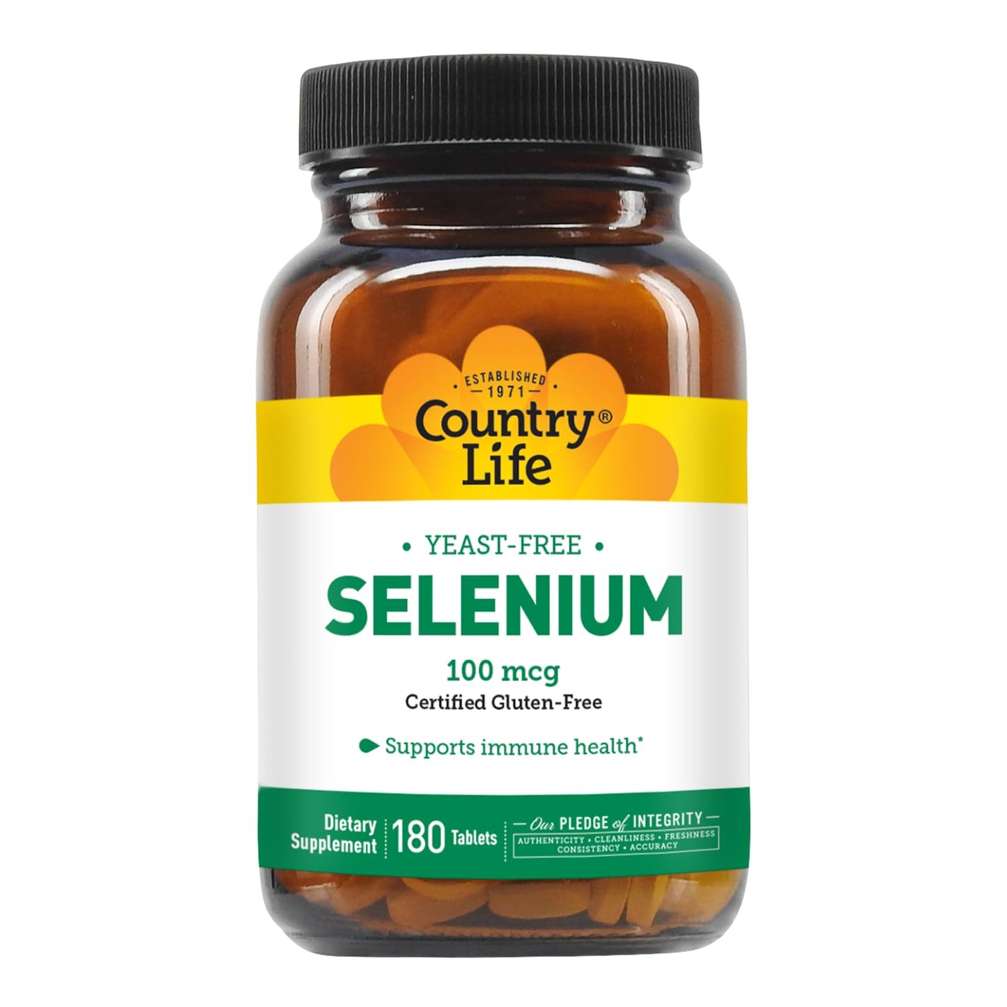 Country Life Selenium 100 mcg - Yeast Free, Gluten Free, Vegan, Halal (Pack of 2)
