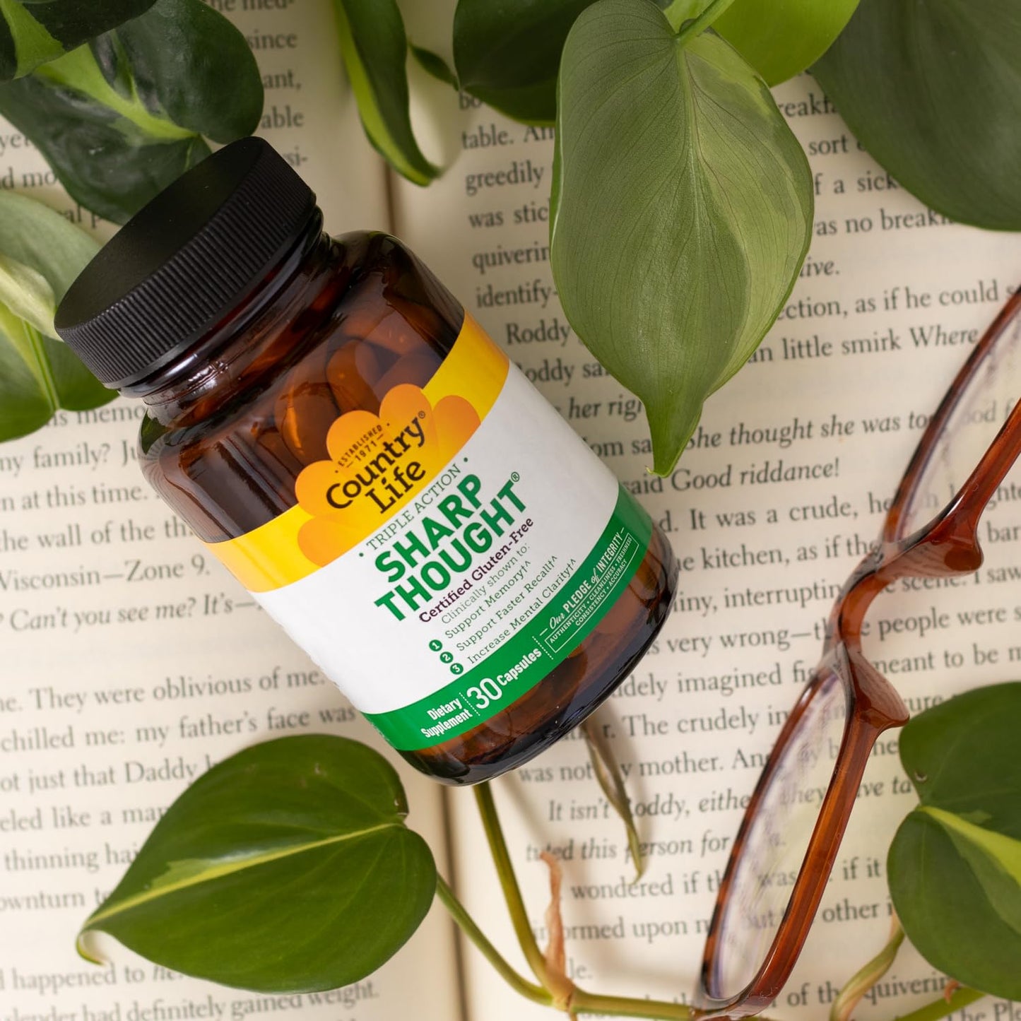 Country Life SharpThought Memory & Cognitive Support – Sharp-PS Gold PS + DHA (Gluten-Free, 30 capsules)
