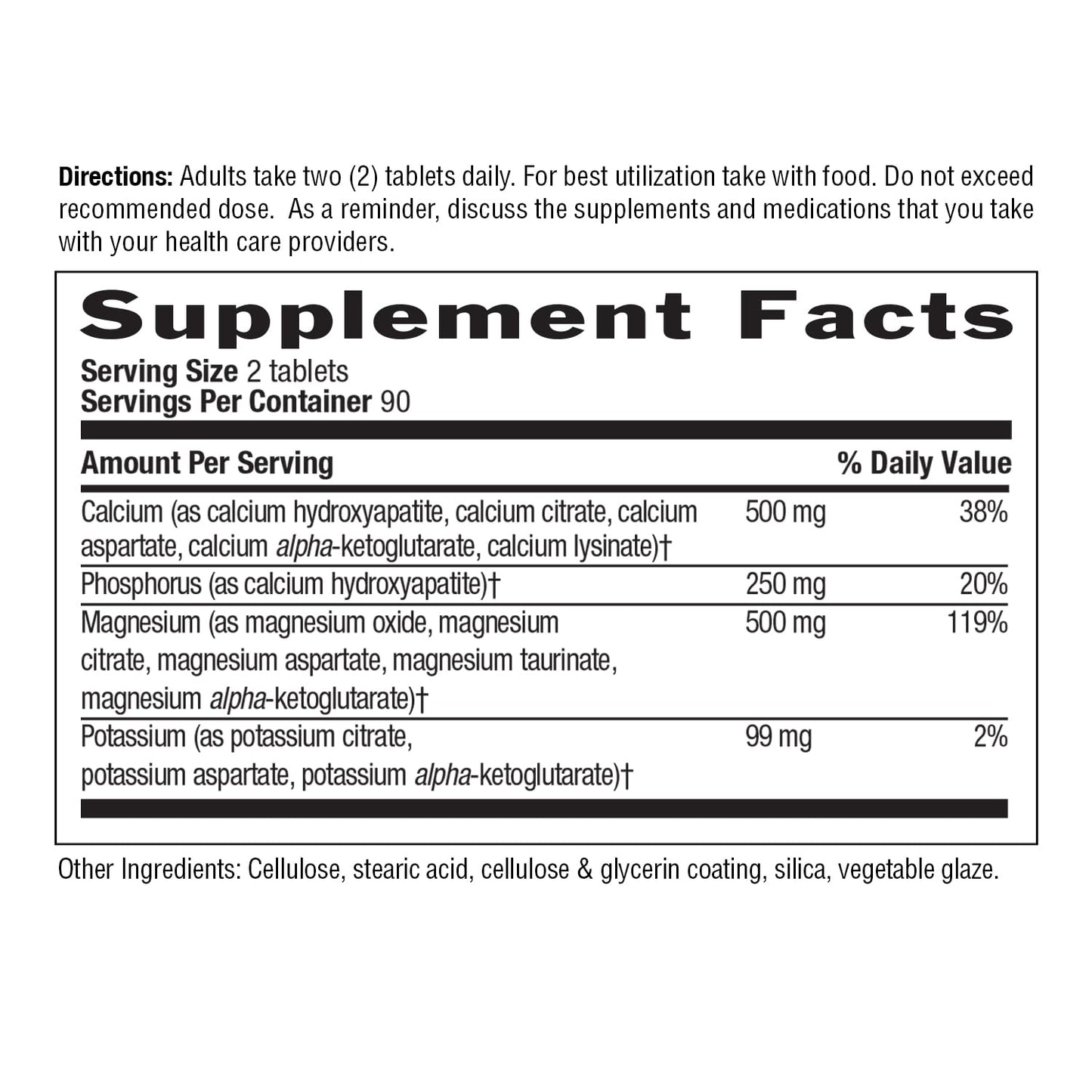 Country Life Target Mins Calcium Magnesium Potassium – 180 Tablets | Gluten Free & Vegan