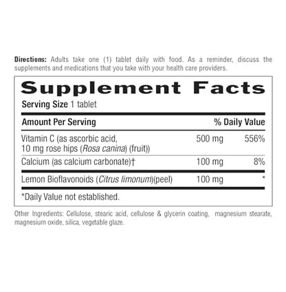 Country Life Vitamin C Buffered with Bioflavonoids - 500mg, 250 Tablets | Gluten Free & Vegan