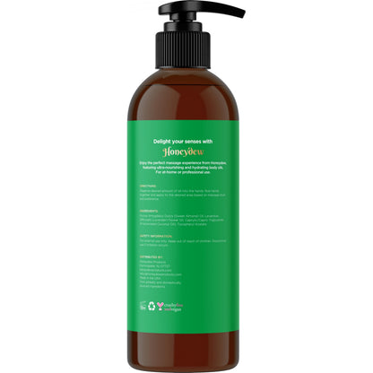 Lavender Massage Oil | Aromatherapy Full-Body Massage Oil for Men & Women – Coconut, Lavender & Sweet Almond | Vegan & Non-GMO