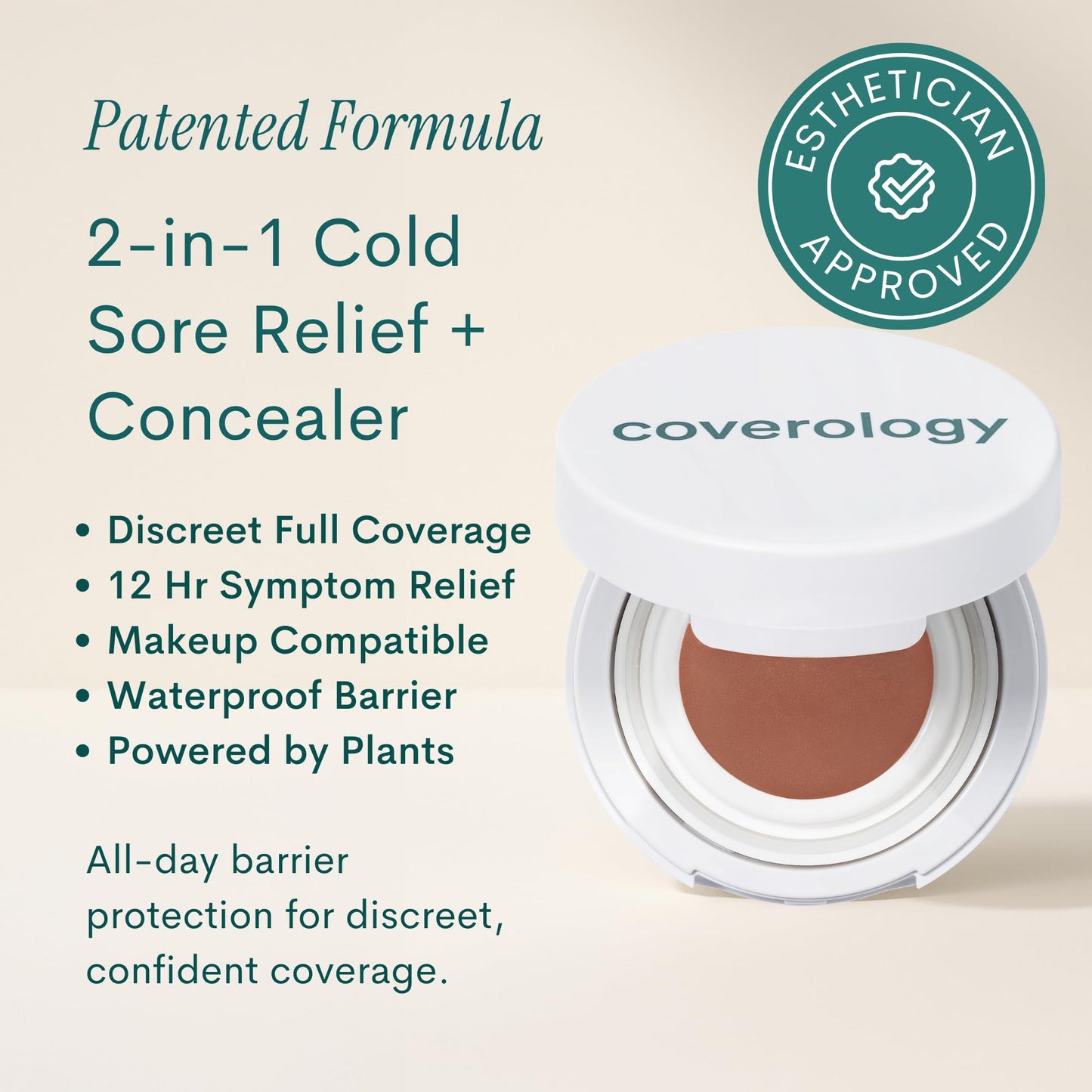 Coverology Cold Sore Treatment & Concealer – Full Coverage Cold Sore Cover-Up