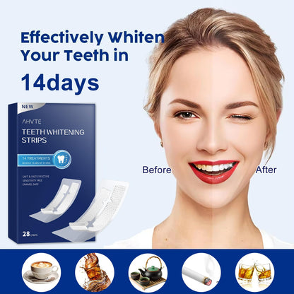 COZYTIMES Teeth Whitening Strips - Enamel Safe for Sensitive Teeth | 28 Strips (14 Treatments)