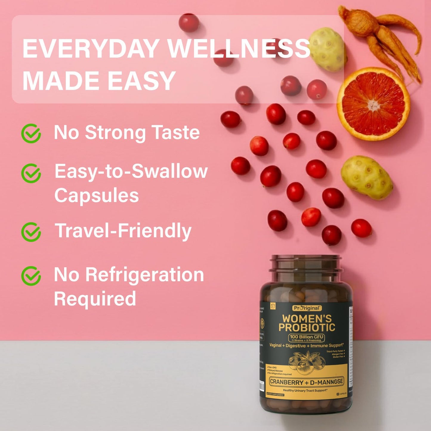 Probiotics for Women - 100B CFU, 11 Strains | Vegan & Non-GMO