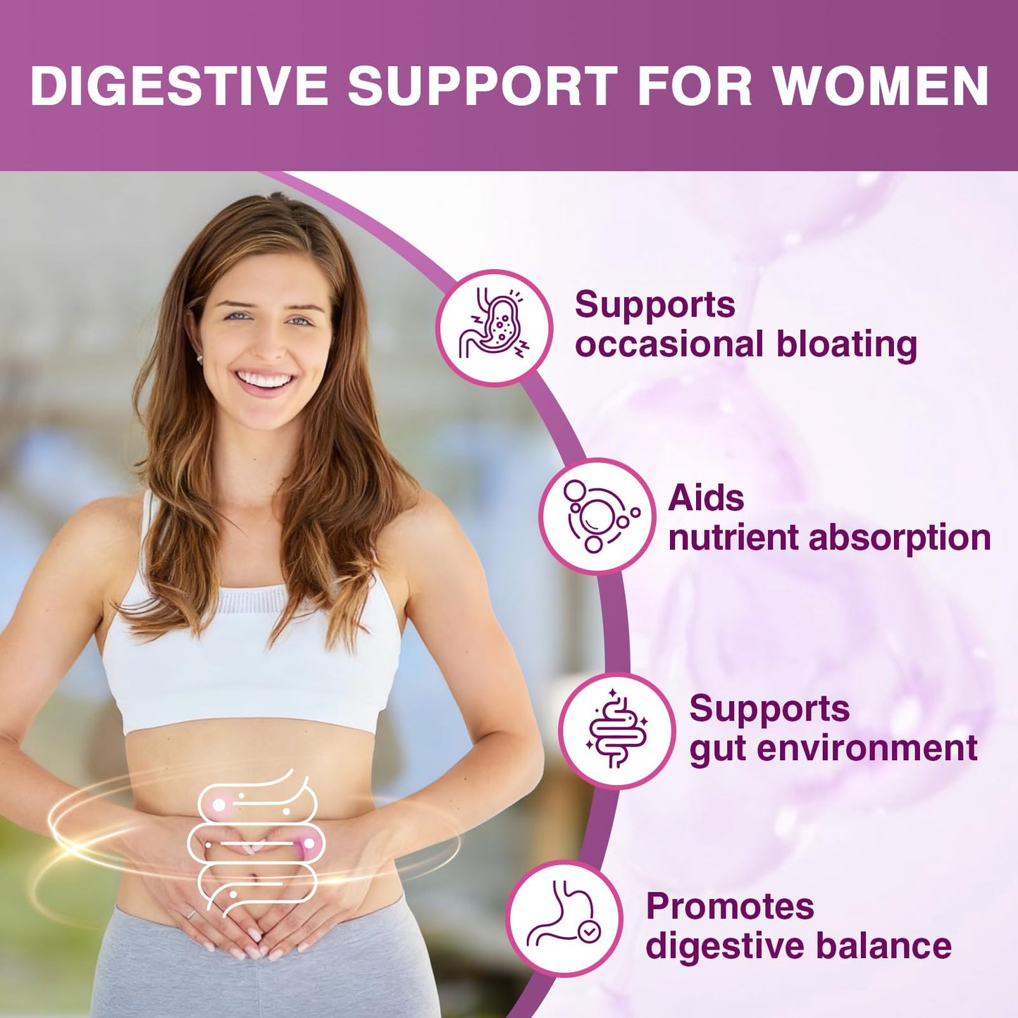 Probiotics for Women Digestive Health – 70 Billion CFU, Cranberry & Urinary Support, 90 Veggie Capsules